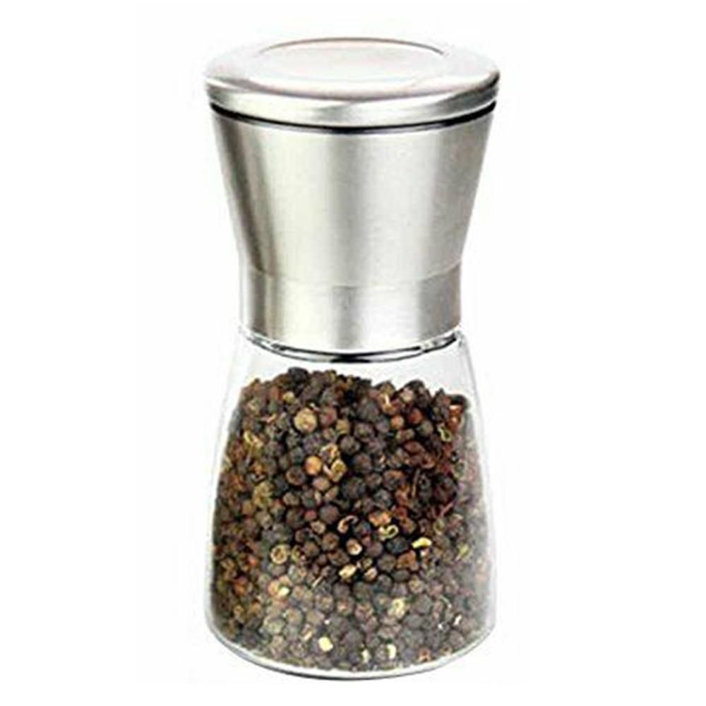180ML Modern Stainless Steel Glass Salt/Pepper Spice Grinder Bottle