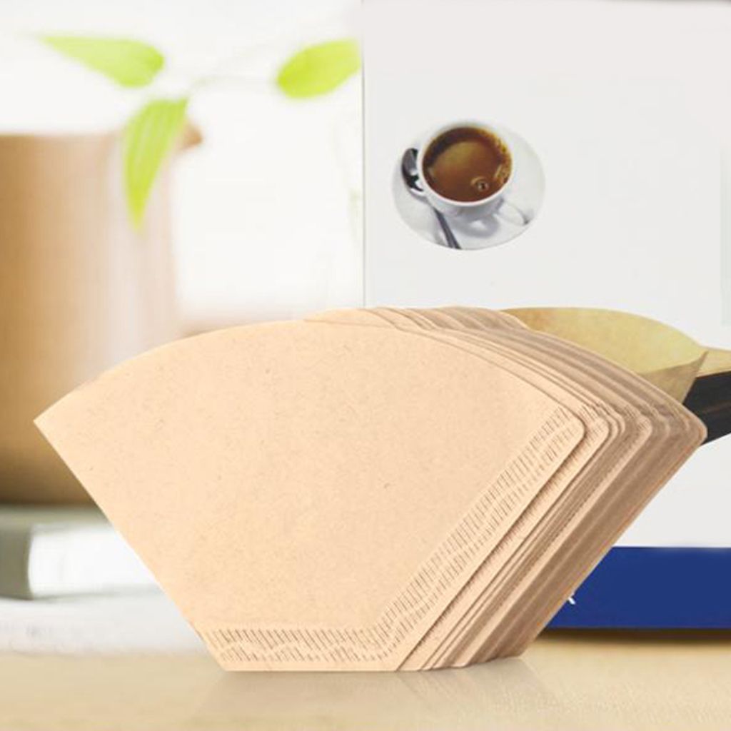 100Pcs Disposable Coffee Paper Filters Coffee Dripper Coffee Paper