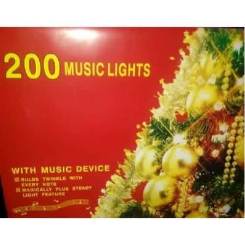 Christmas Lights - 200 Music Lights - Multicolor