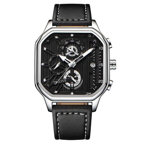 Men Wrist Watches Chronograph - Black And Silver