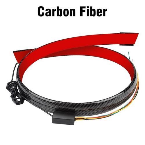 125cm Dream Colorful Led Spoiler Light For Car Trunk Lip Wing Universal Brake Warning Turn Signal Streamer Tail Lights 12V