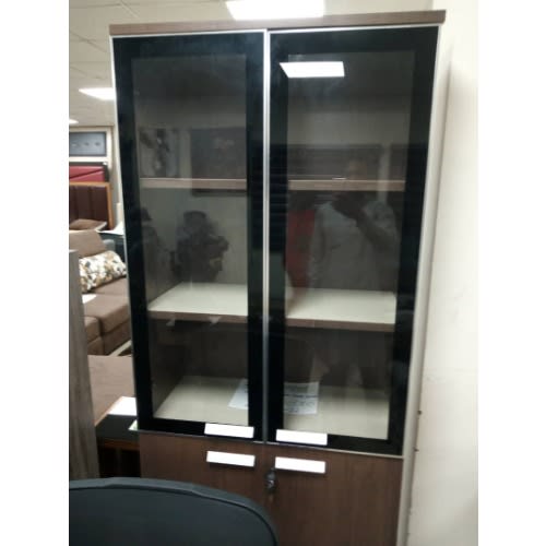 Office Cupboard With Double Glass Door  Shelve