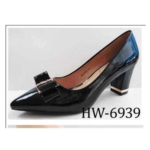 Ladies Block Heel Corporate Shoe-black