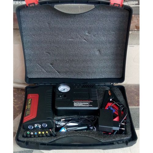 JUMP STARTER KIT And POWER BANK With Inflator & Air Compressor For Cars, Laptop & Mobile Devices -  50800mAH 12V ULTRASAFE LITHIUM  - Torch Light- MULTI FUNCTIONAL