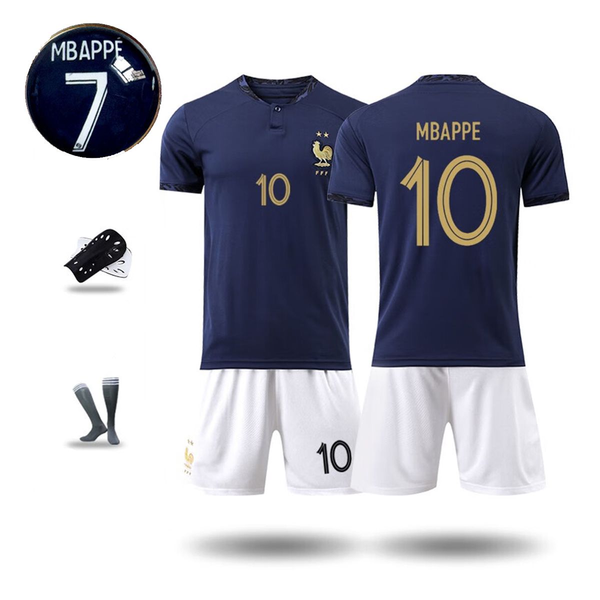 Mbappe Jersey, France Football Jersey Set,Blue