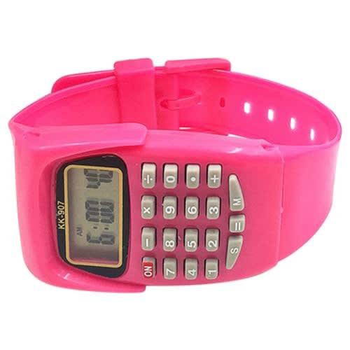 Multifunctional Digital Calculator Watch - Pink