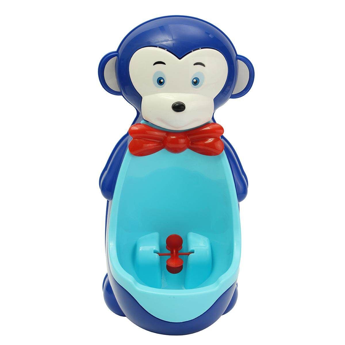 2 PCS Baby Boys Monkey Toilet Potty Training Kids Toddler Urinal Bathroom Pee Trainer#Blue