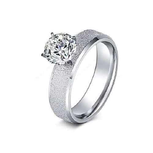 Love Engagement Ring - Silver