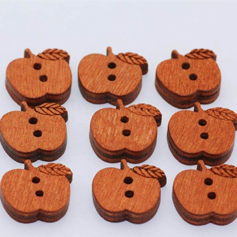 Manual \DIY\painted Wood Button Wooden Button Clothing Accessories 15x16mm 15*16MM