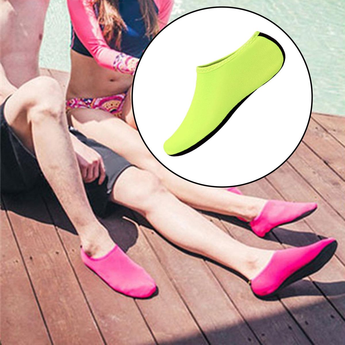 Adult Water Sports Socks Shoes Swimming Surf Rafting Non Green 38-39