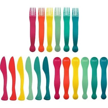 Kids Cutlery Set -18-piece -Mixed Colour