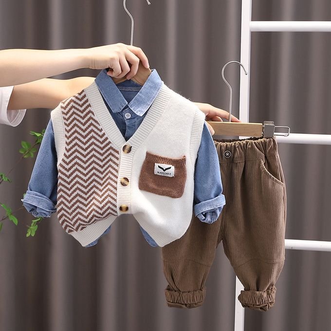 Baby Boy 3pc Set - Brown