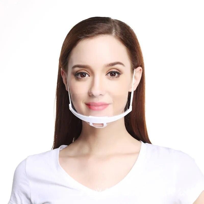 10Pcs Hygiene Safety Face Shield Plastic Visor Protective Fog Anti-Splash Transparent Food Face Shield for Mouth Nose