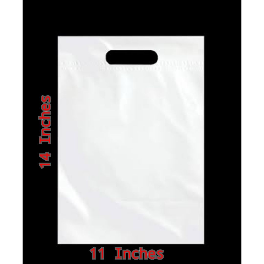 100 PCS Small Poly Bag - Nylon Bag- Packaging Nylon - White