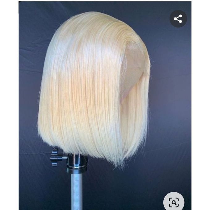 Middle Parting Closure White Bob Wig 12 Inches