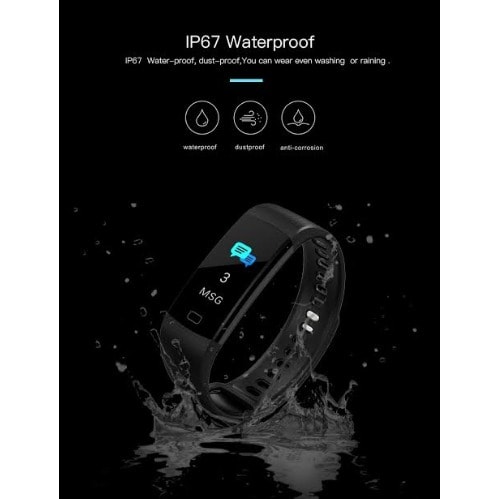 Y5 Waterproof Fitness Band - Black
