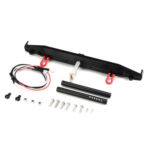 Car Aluminum Rear Bumper With Led Light For TRAXXAS TRX4 Axi