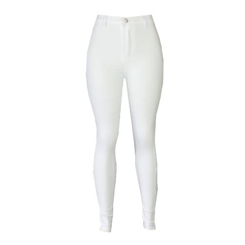 High Waist Skinny Jeans - White