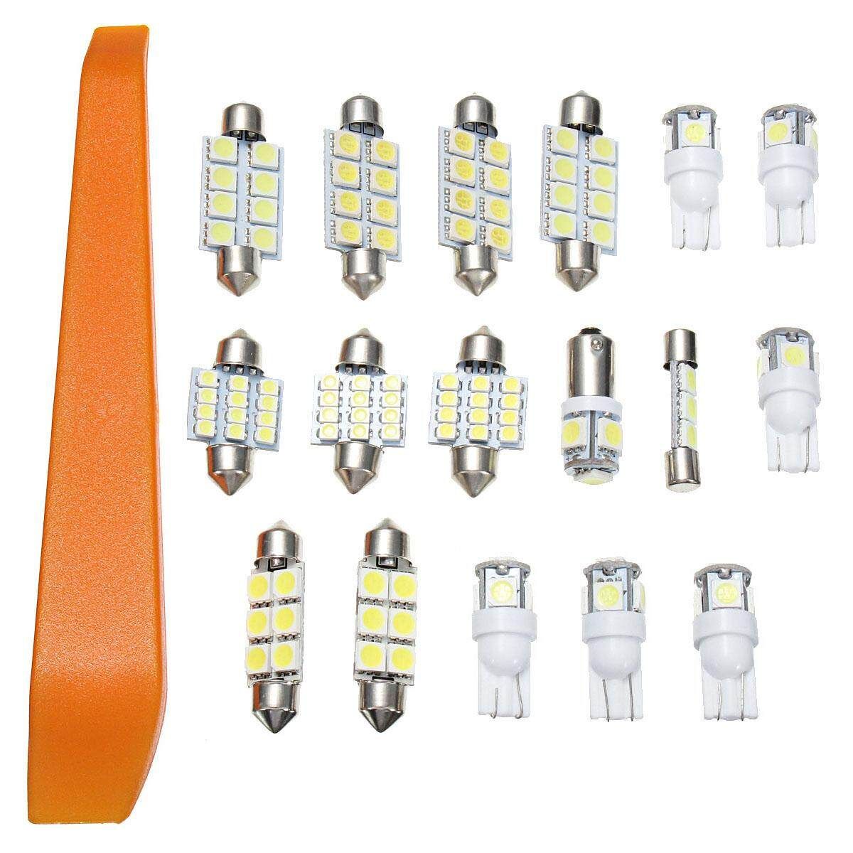 Xenon White 17pcs Interior LED Light Kit For 02-07 Volvo V70 XC70 + Free Tool