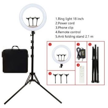 18 Inch Ring Light With Bag & Tripod Stand