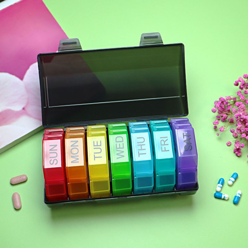 Seven Days A Week, 28-cell Portable Medicine Box.