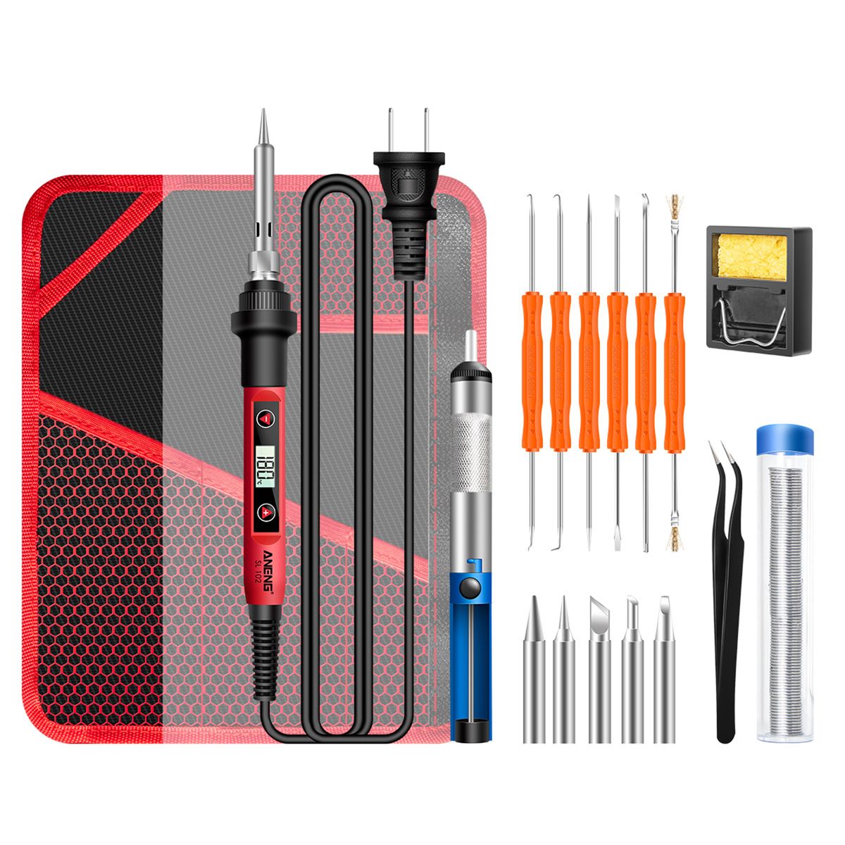 17pcs Soldering Iron Kit Mini Electric Soldering