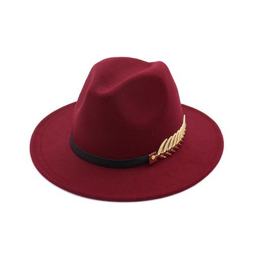 Unisex Fedora Hat With Leather Band & Buckle
