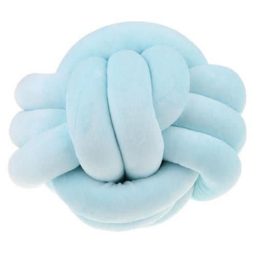Knotted Pillow Soft Knot String Pillow For Kids Backrest Chair-blue