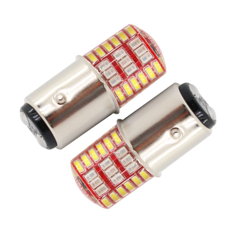 2 PCS 1157 Motorcycle / Car LED Double Color Flashing Light