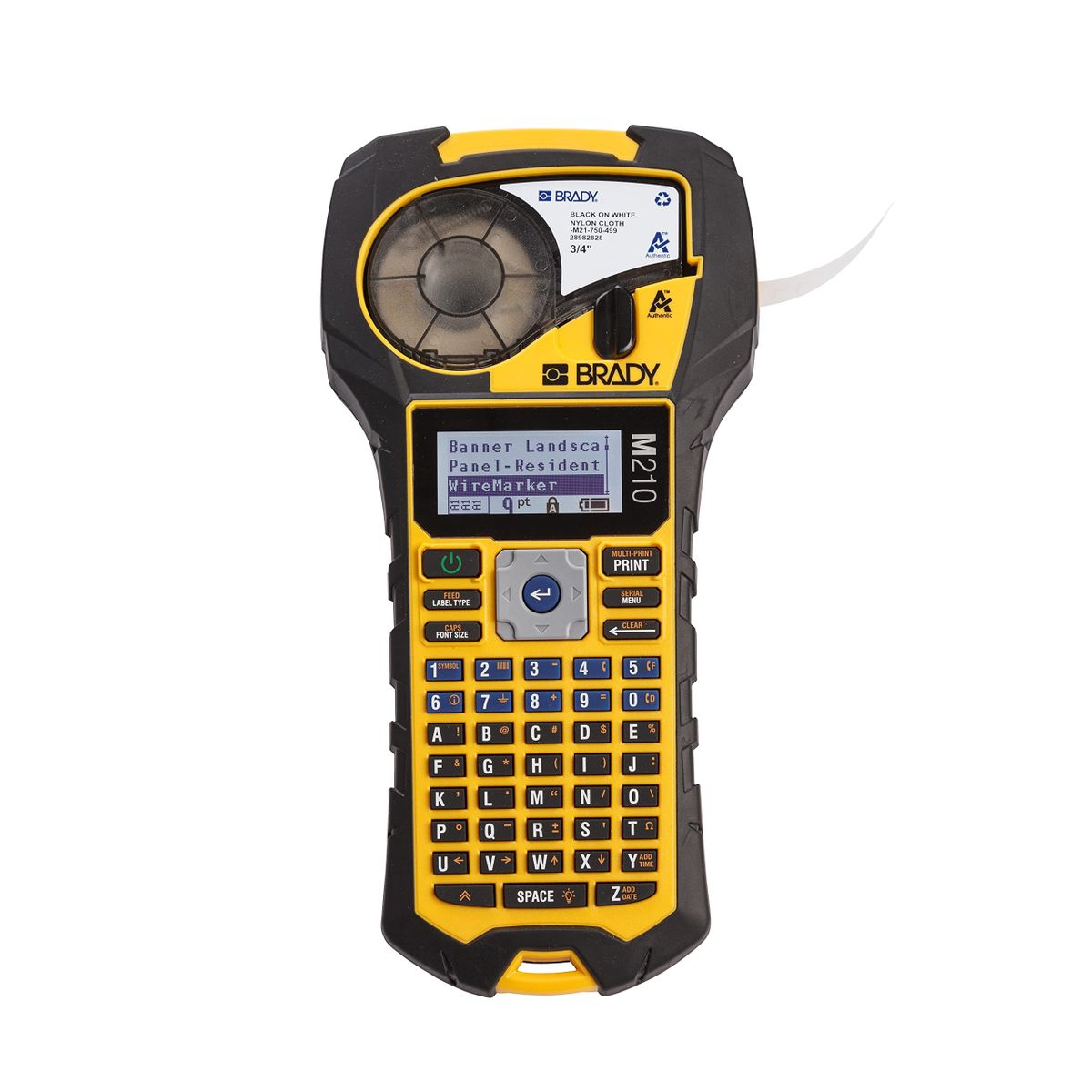 Portable Label Printer With Rubber Bumpers Multi-Line Print