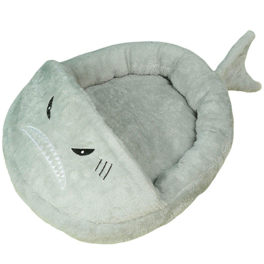 Indoor Cat Bed Pet House Sleeping Nest Dog Cave Cuddle Gray Shark