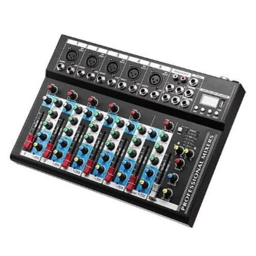 Live Mixing Studio Sound Mixer Console - 7 Channel Bluetooth Line