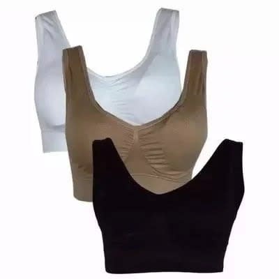 Ladies Sport Bras - Pack Of 3 - Multicolour