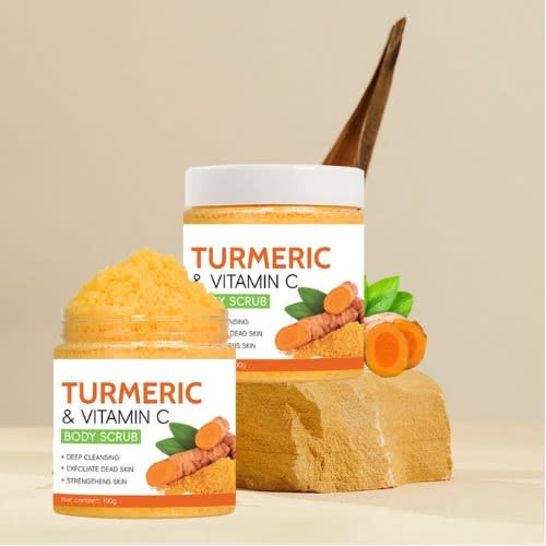 Turmeric & Vitamin C Moisturizing Face Scrub Sugar Body Scrub Skin Exfoliating Glow - 100g