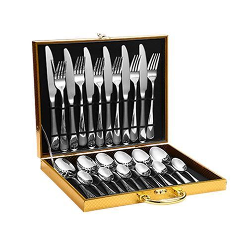 Set Of 24pcs Silver Cutlery Spoon Fork And Knife