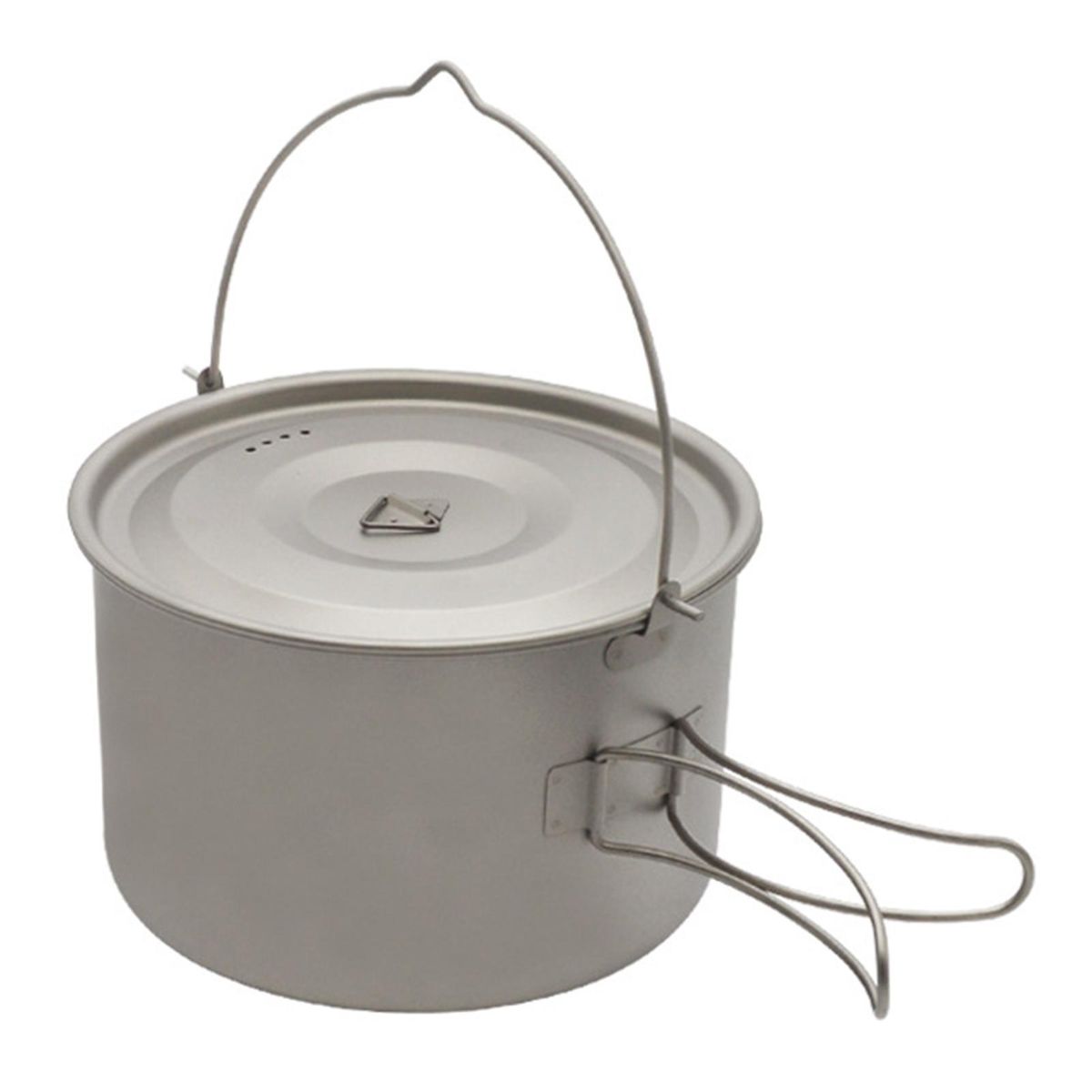 1.8L/3L Titanium Pot Ultralight Hanging Pot with Lid and Foldable Handle Outdoor Camping Hiking Backpacking Picnic