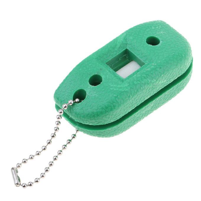 Ice  Skate Sharpening Oilstone Tool Portable Storage Green