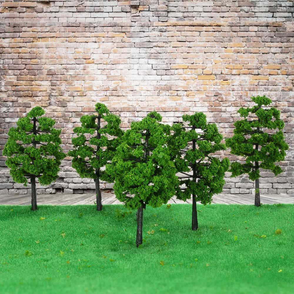 10 Pieces Plastic Model Trees Architectural Model Railroad