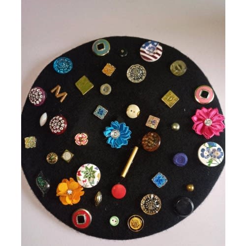 Pearls Beret - Black