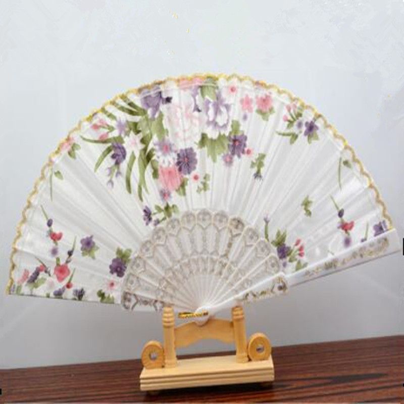 Bridal Hand Decoration Fan 1pcs Home Pocket BBB0486 Party Wedding Beautiful Handheld Craft Lace Lady Fan Foldable