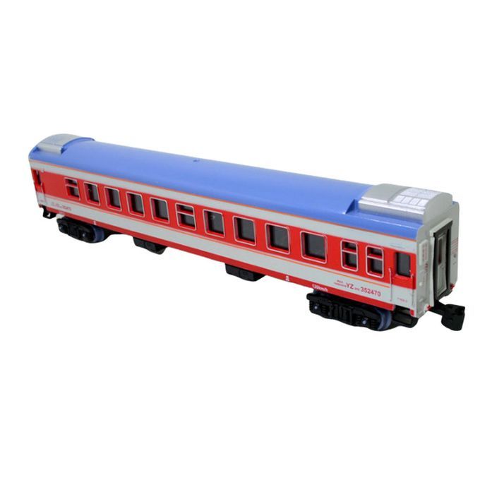 1:87 HO Scale Model Train Toy Passenger Car Locomotive  Toy Red