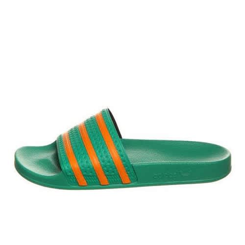 Men's Beach Slide In - Green & Orange