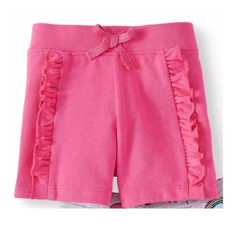365 Kids Girls Mixed & Match Ruffle Shorts Size 4-8 - Rose Pink