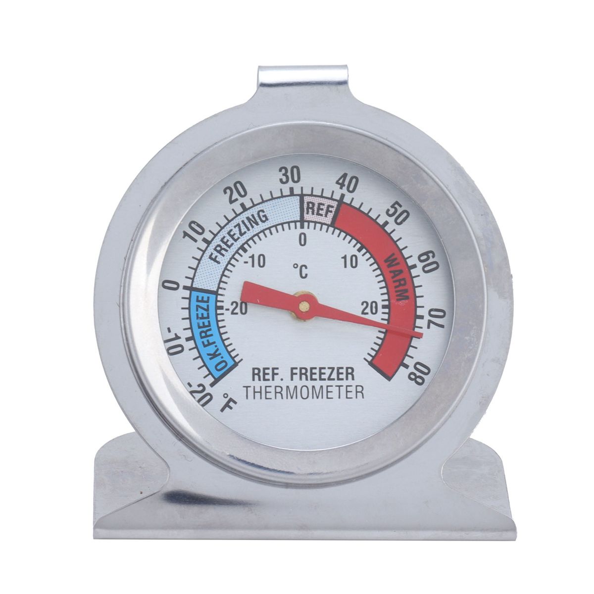 Refrigerator Thermometer Stainless Steel High‑Accuracy Dial