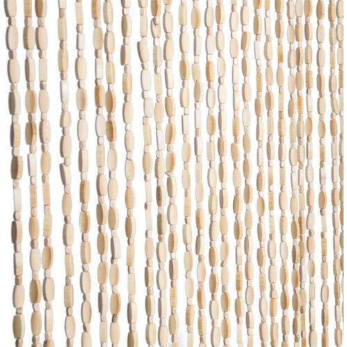 FlavorThings 52 Strands 36" X 79" Wood And Bamboo Beaded