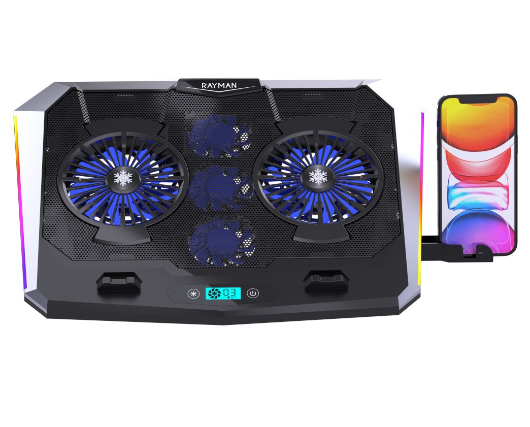 Foldable Laptop Cooler 5-fan Laptop Cooling Stand 6-gear