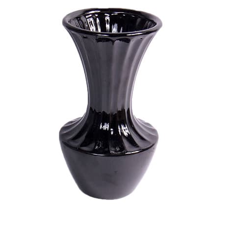 Malie Black Ceramic Vase - 17cm (set Of 2)