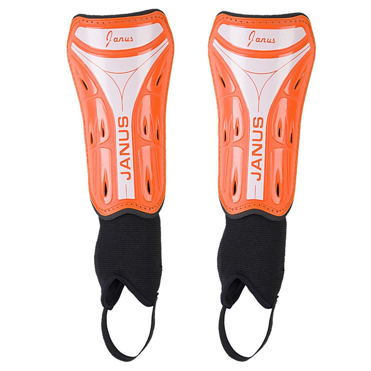 Adult Football Shin Guards Hard-shell Impact Resistant Shockproof Orange