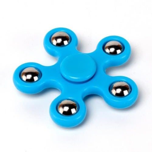Five Beads Hand Spinners Fidget Toys - Blue