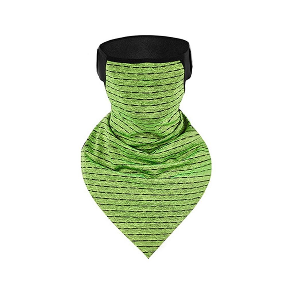 Unisex Riding Anti UV Windproof Triangle Bandana Face-Green